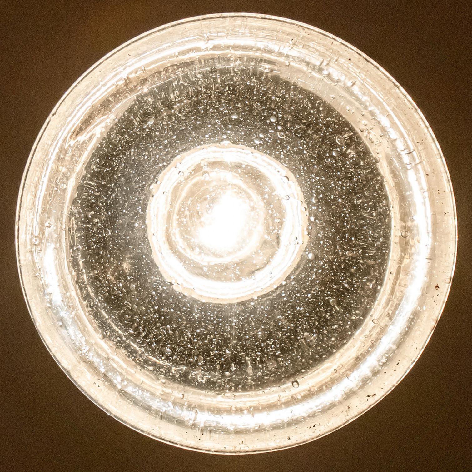 Blown Glass and Chrome Tube Pedant Lights by Staff Leuchten, 1970s For Sale 4