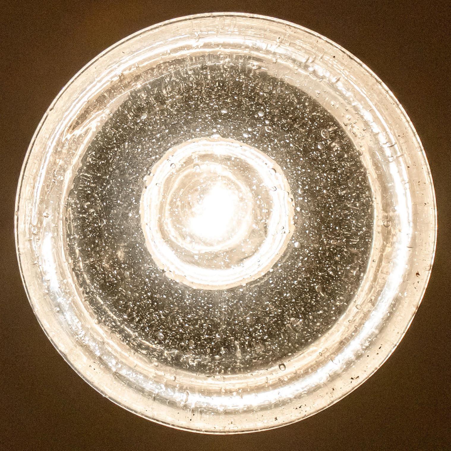 Pedant-Leuchten aus geblasenem Glas und Chromrohr von Staff Leuchten, 1970er Jahre im Angebot 3