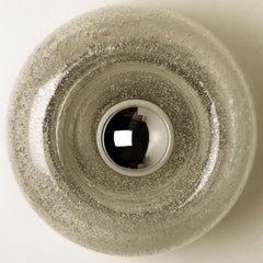 Blown Glass and Chrome Wall Lights, Limburg Glashütte, 1960s