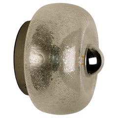 Wandleuchten aus mundgeblasenem Glas und Chrom, Limburg Glashtte, 1960er Jahre