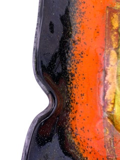 Blown Glass Bottle Shaped Low Dish