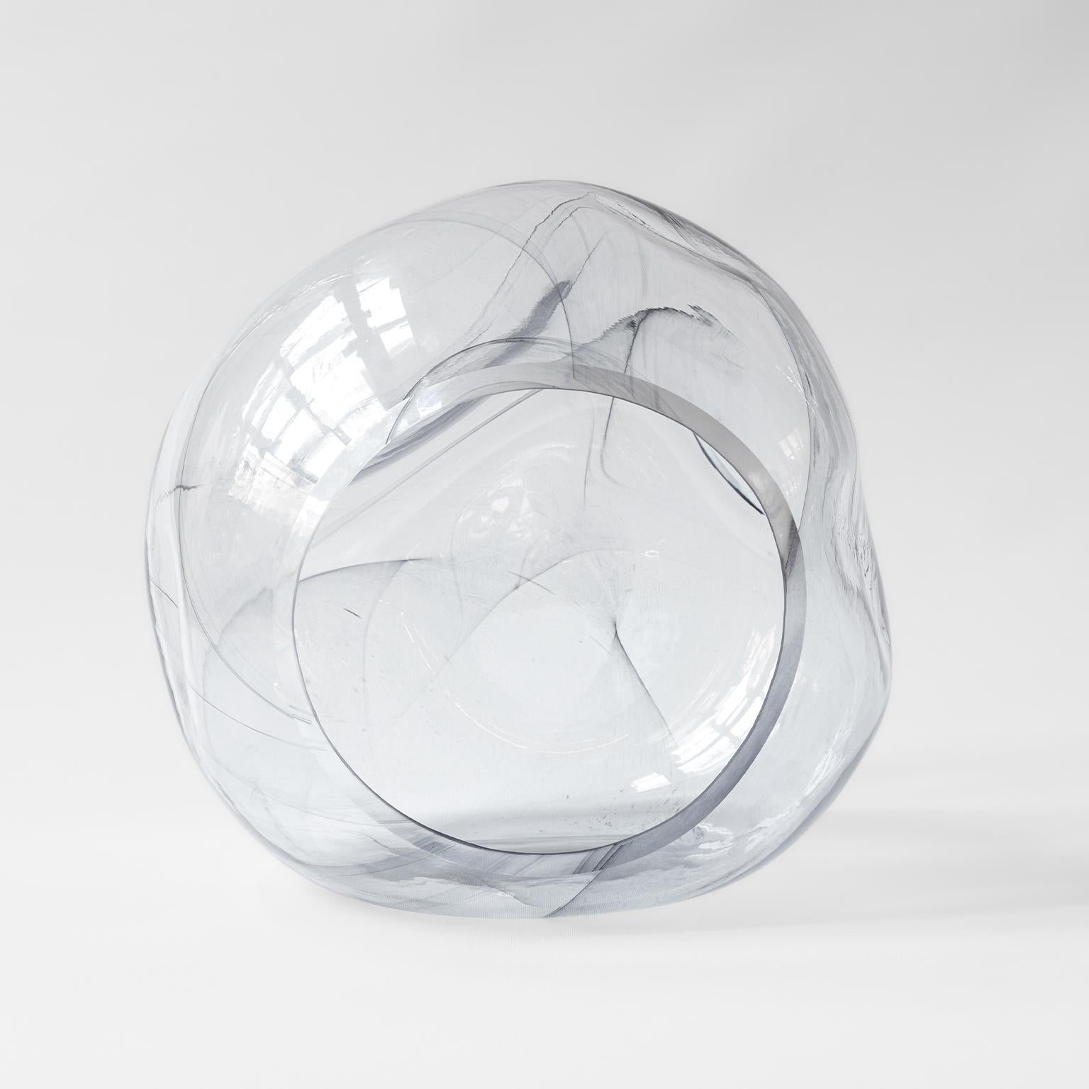 Organic Modern Blown Glass Bubble Vase
