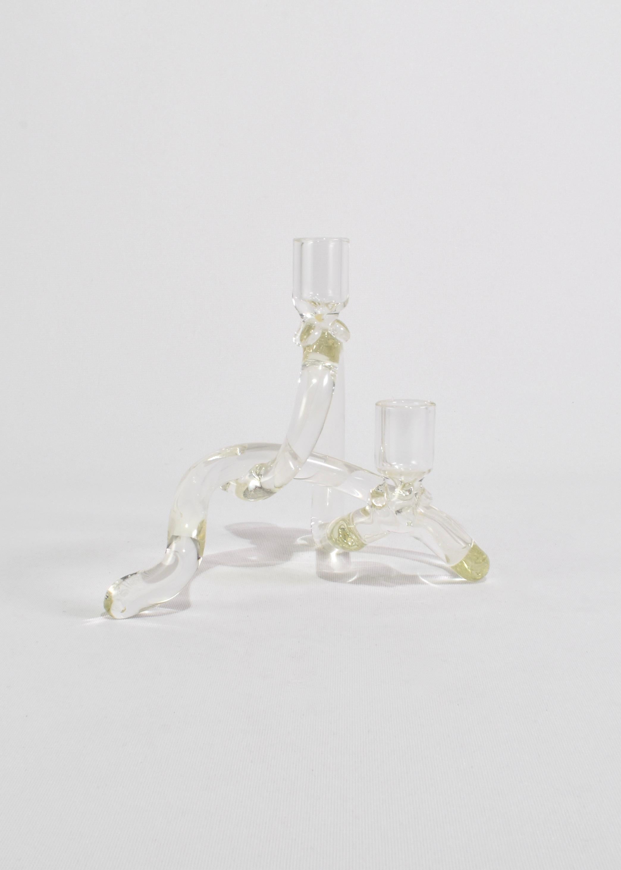 Blown Glass Candelabra In Good Condition For Sale In Richmond, VA