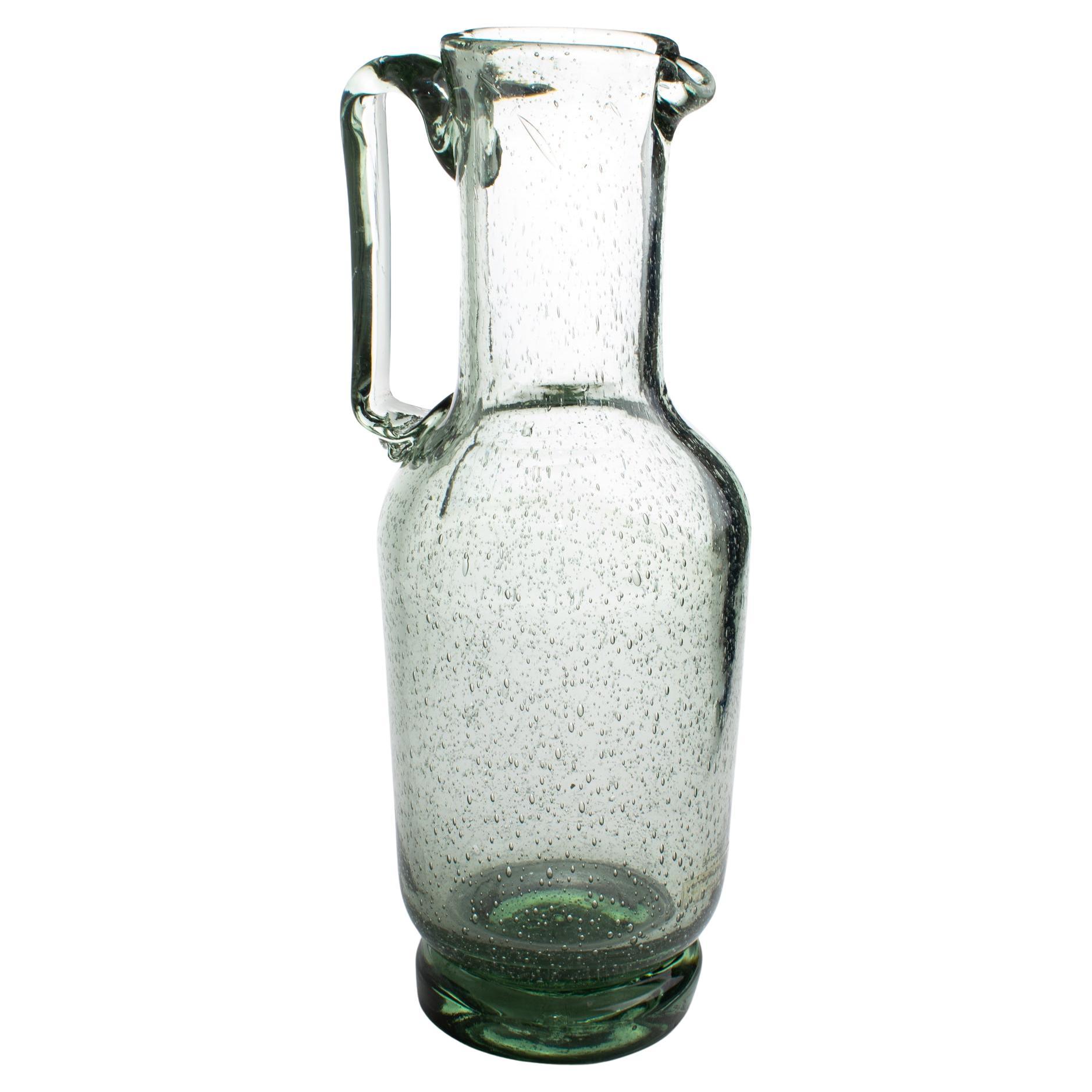 Caraffa decorativa in vetro soffiato di Verrerie de Bendor, Francia, circa 1960