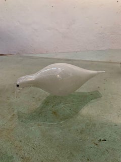 Blown glass dove with filigree decoration by Tapio Wirkkala for Venini, 60s