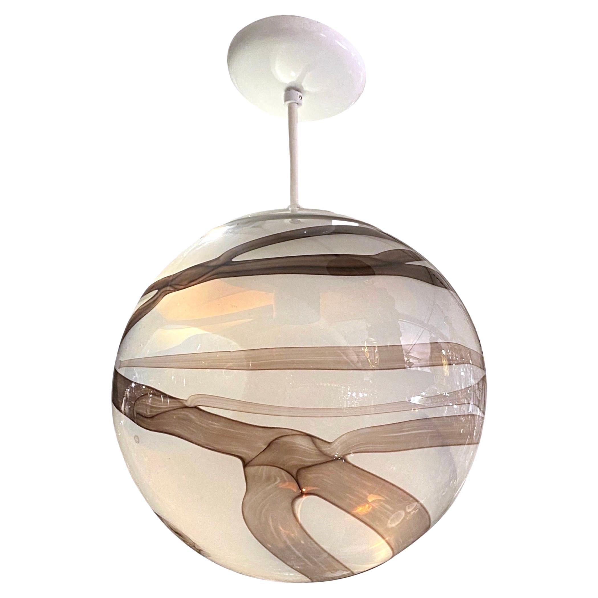 Blown Glass Globe Lantern For Sale