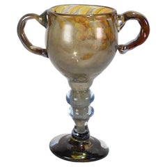 Retro Blown Glass Goblet, One-of-a-Kind