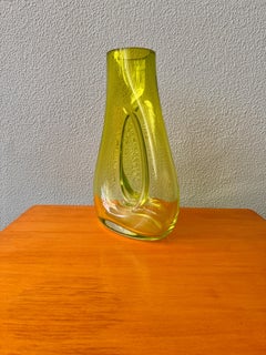 Blown-glass green Vase by Toni Zuccheri for Ve Art, 1960s