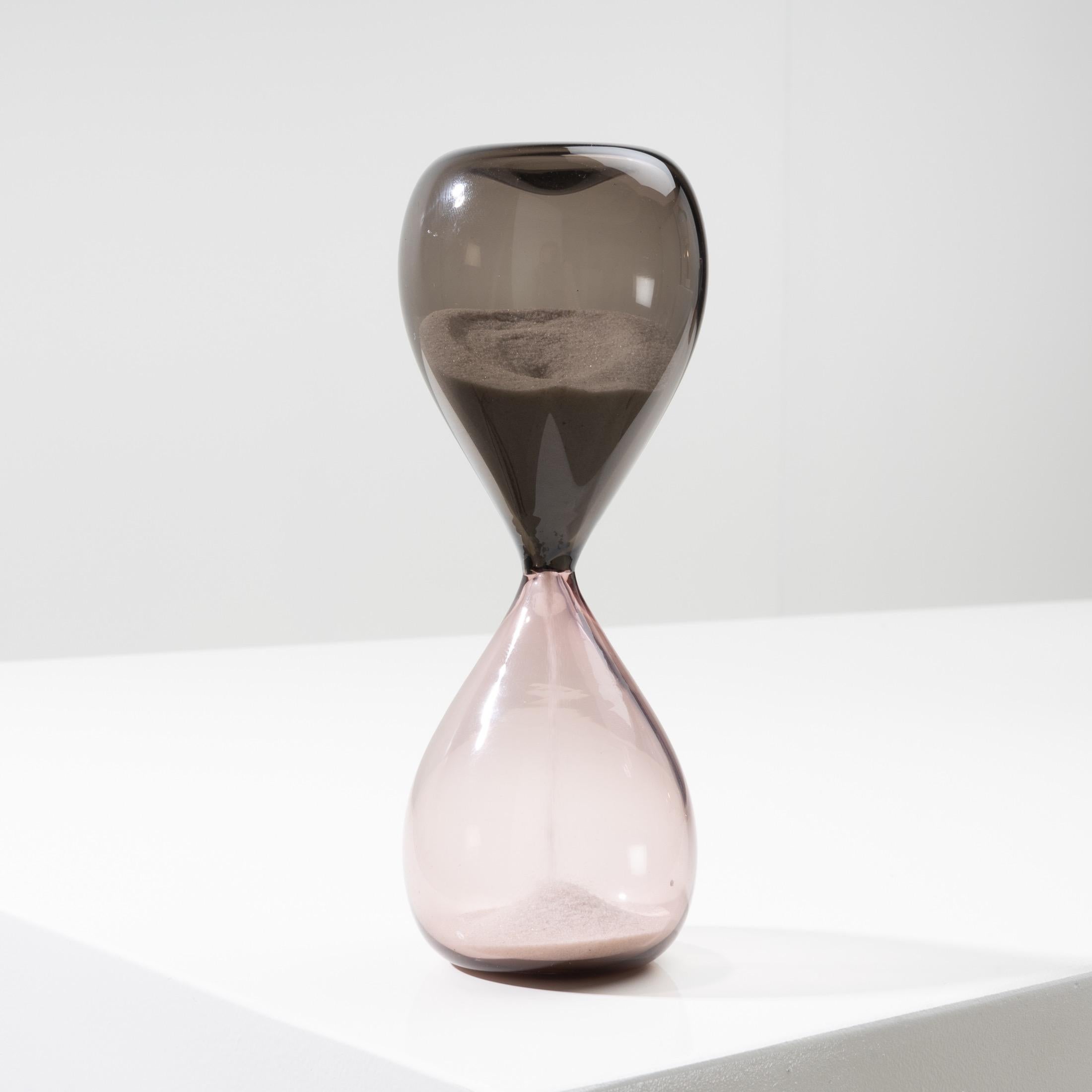 Mid-Century Modern sablier en verre soufflé de la série Clessidra de Paolo Venini, Italie