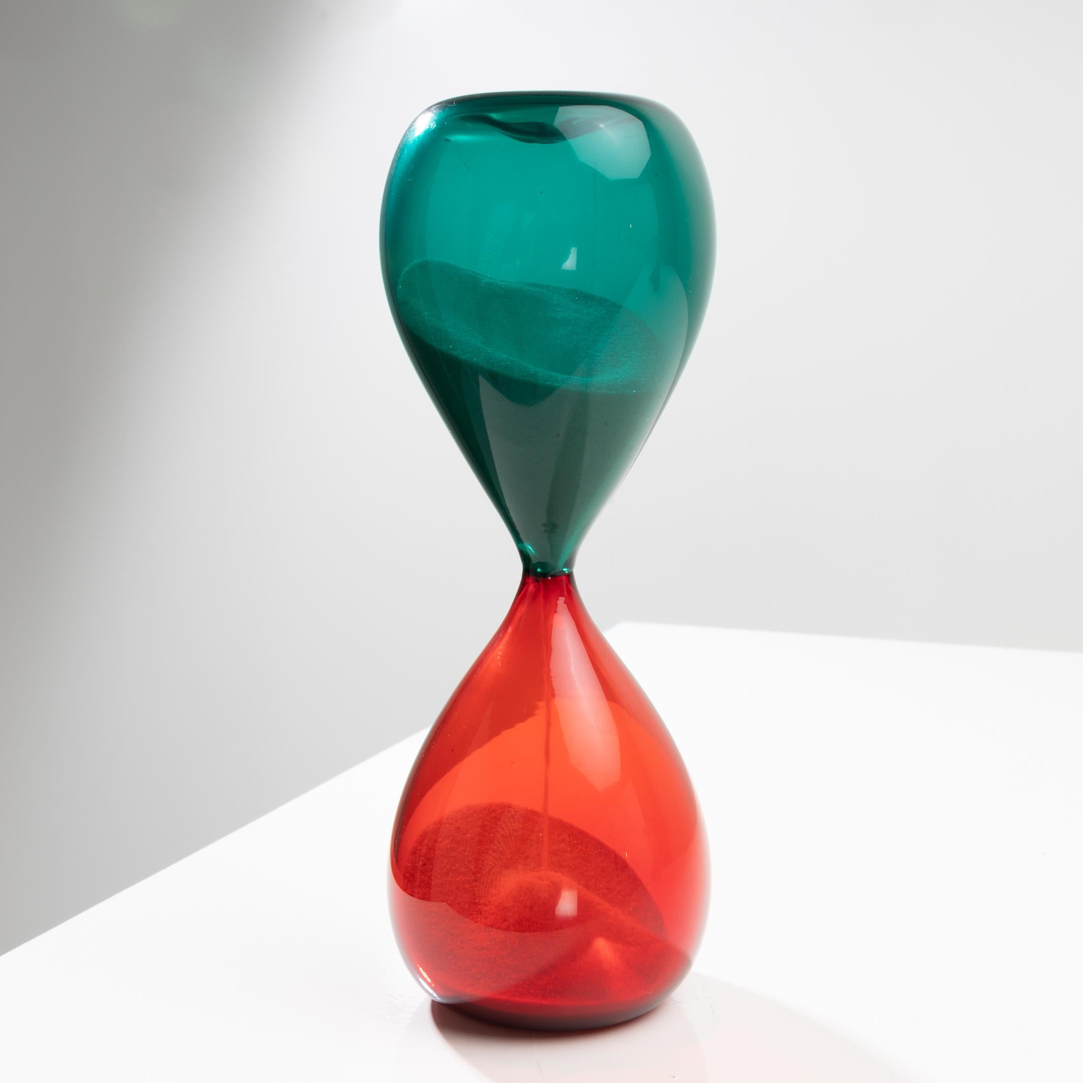 Italian Blown Glass Hourglass 'from the Clessidra Series' by Paolo Venini, Italy For Sale