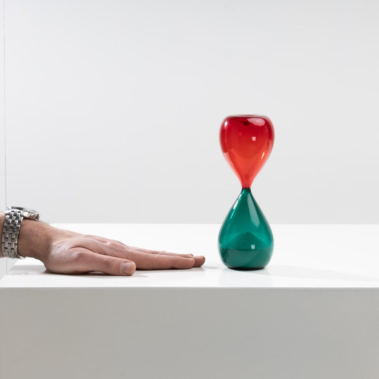 Blown Glass Hourglass 'from the Clessidra Series' by Paolo Venini, Italy For Sale 1