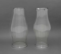 Blown Glass Hurricane Shades, circa 1830