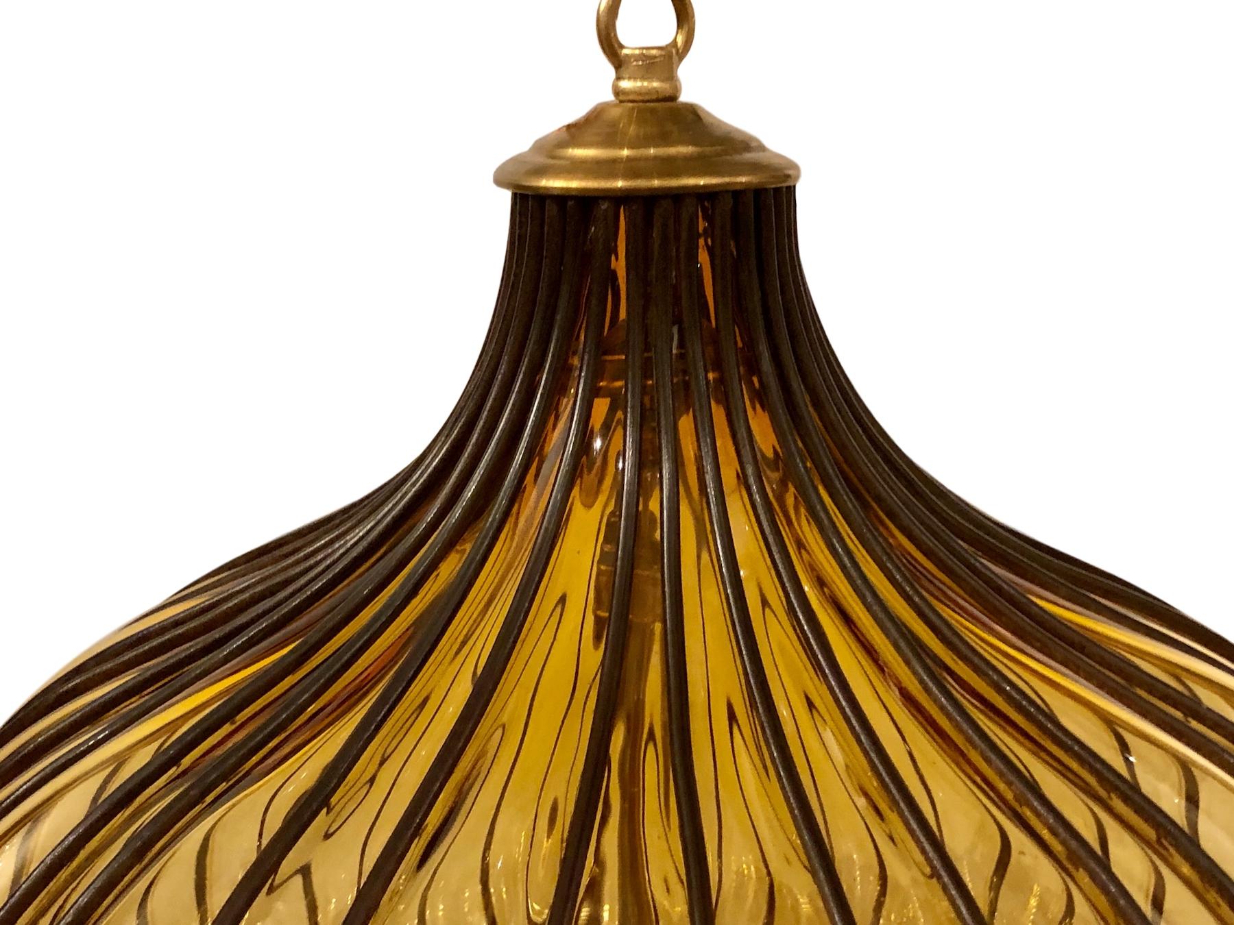 Italian Blown Glass Midcentury Lantern