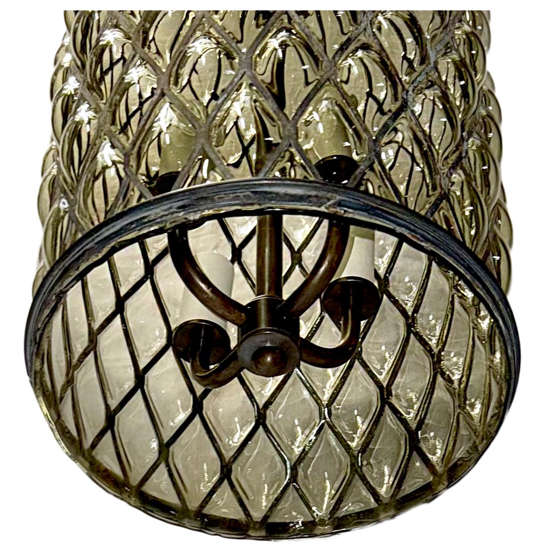 Laterne aus geblasenem Murano-Glas (Geblasenes Glas) im Angebot