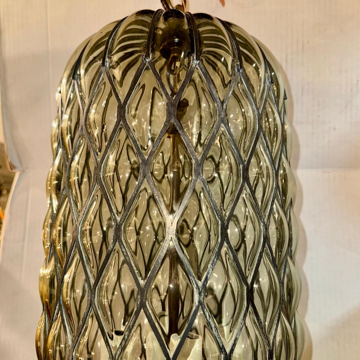 Laterne aus geblasenem Murano-Glas (Geblasenes Glas) im Angebot