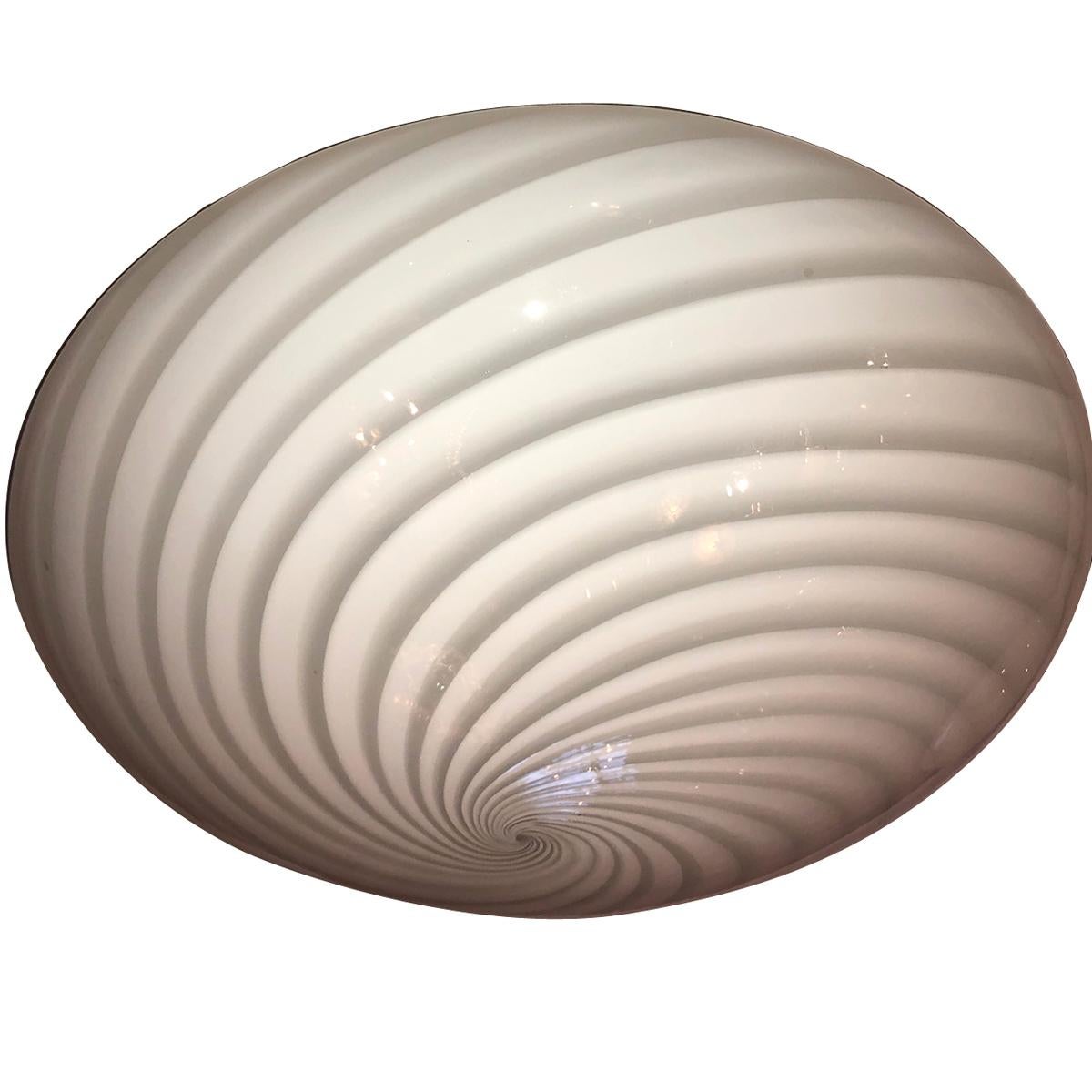 Mid-20th Century Blown Glass Murano Light Fixture For Sale