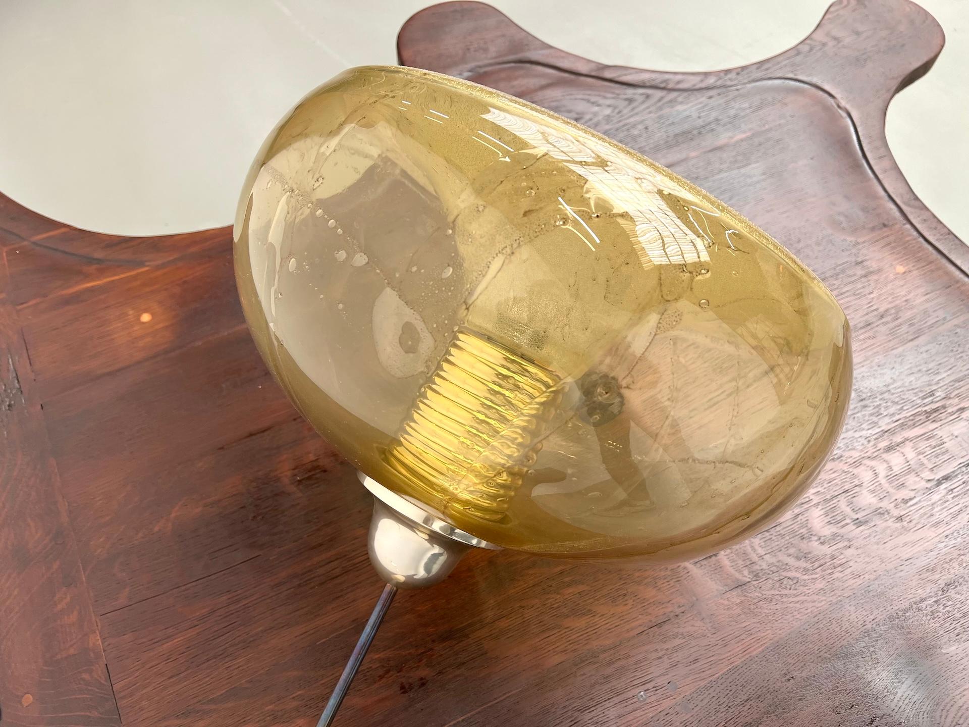 Lampada a sospensione in pasta di vetro soffiato, anni '70 in vendita 9