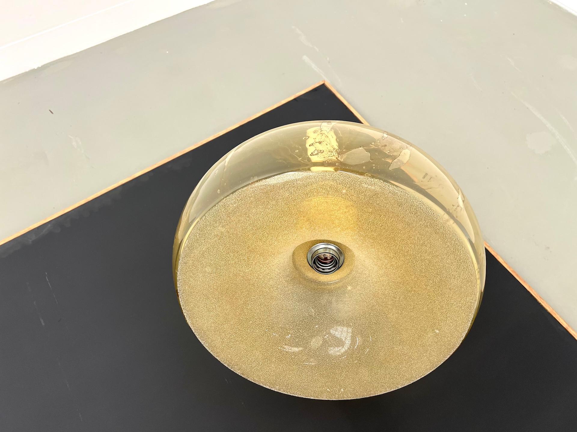 Lampada a sospensione in pasta di vetro soffiato, anni '70 In condizioni buone in vendita a LYON, FR