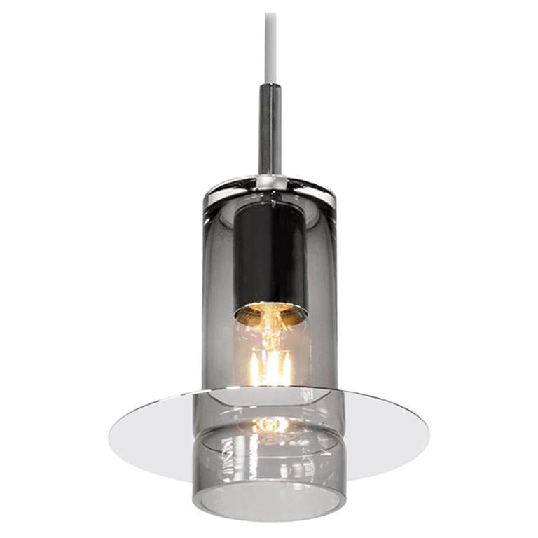 Blown Glass Cylinder Pendant Light Set at 1stDibs