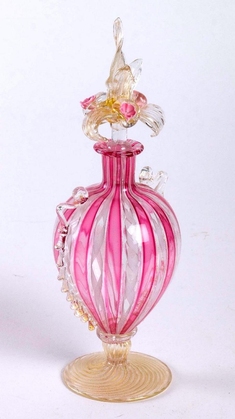 Blown Glass Perfume Bottle, Murano In Good Condition In Saint-Ouen, FR