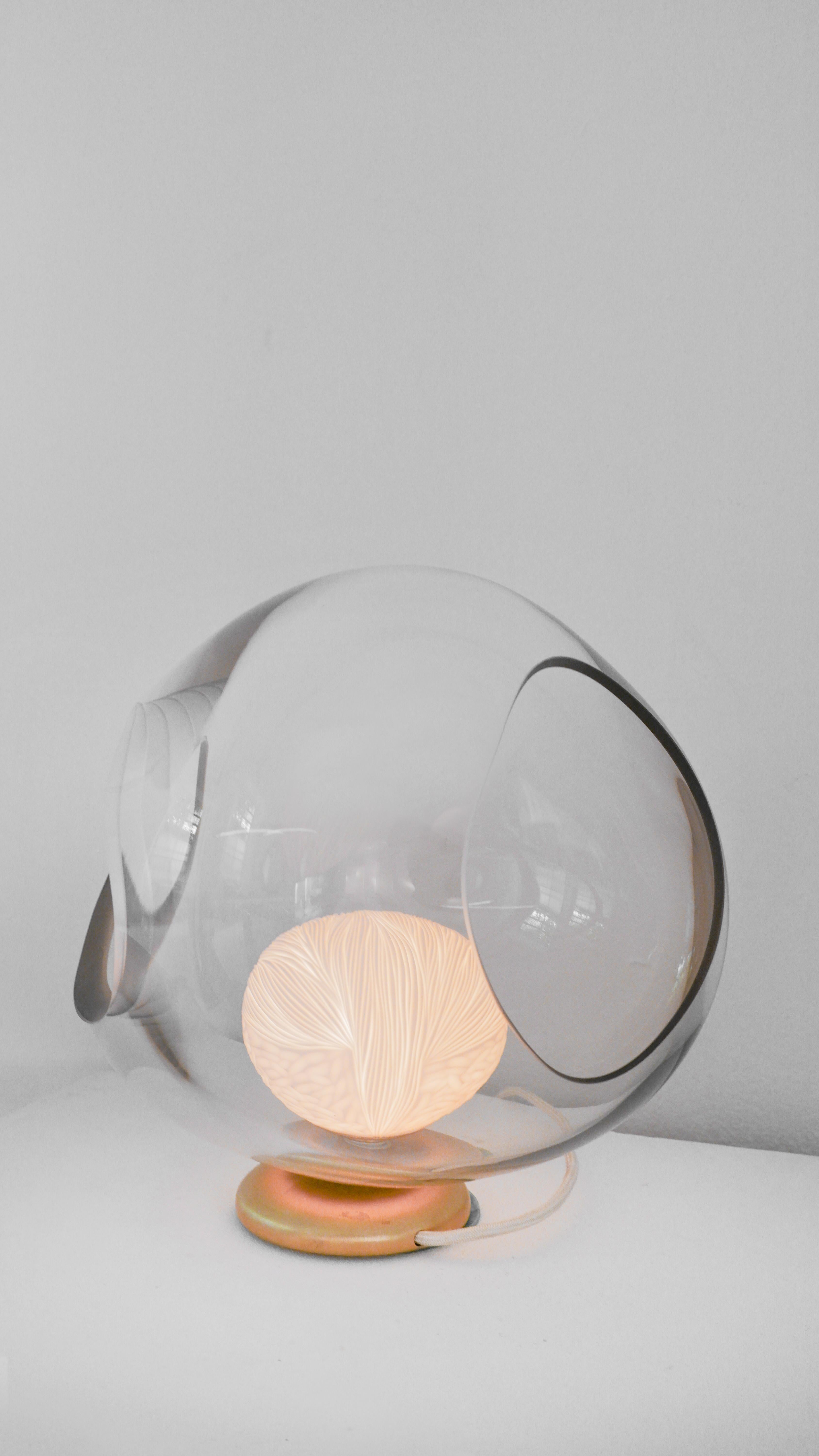 Evolve is a sculptural table light .

Seed has been a central theme for our work in the past 2 years.

Having created a Seed wall light collection, it seemed obvious to honour this theme in creating a Seed pod table light. Seed Light is born from