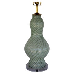 Tischlampe aus mundgeblasenem Glas von Seguso Murano