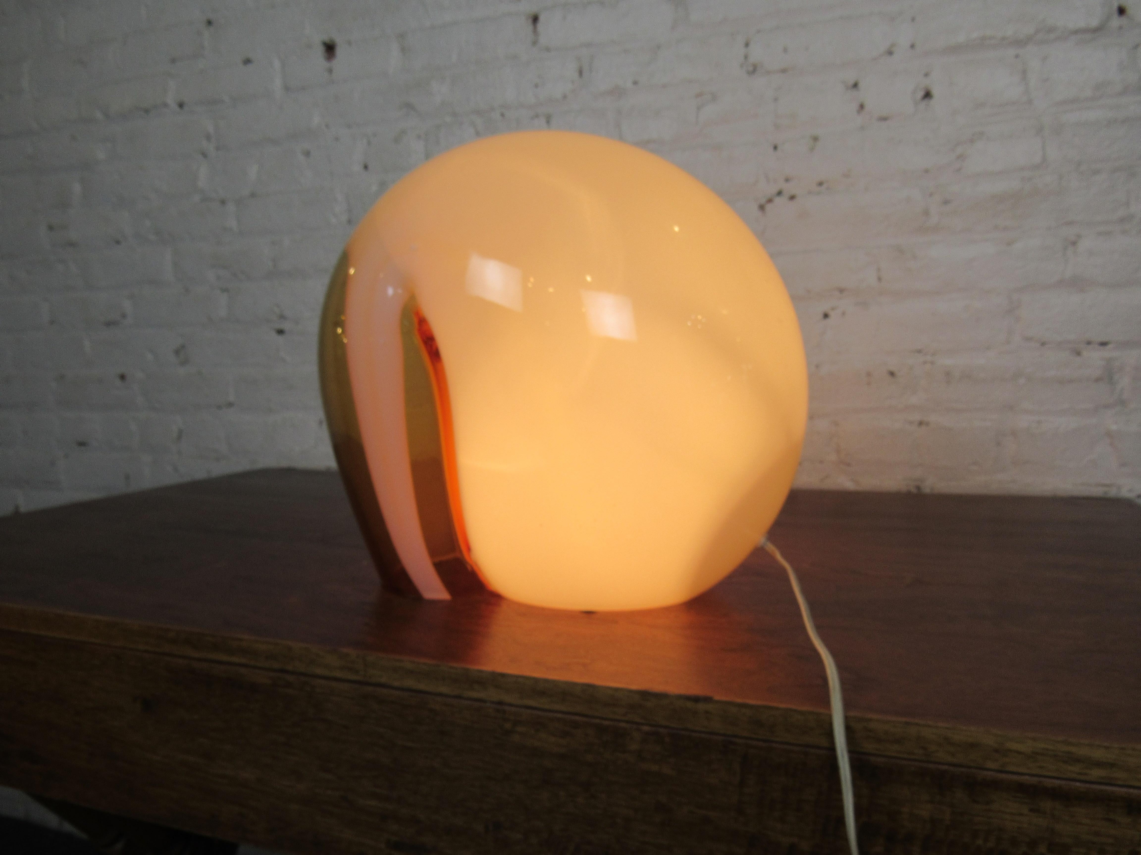 Blown Glass Table Lamp In Good Condition In Brooklyn, NY