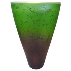 Blown Glass Vase by Curtis Brock, Vintage