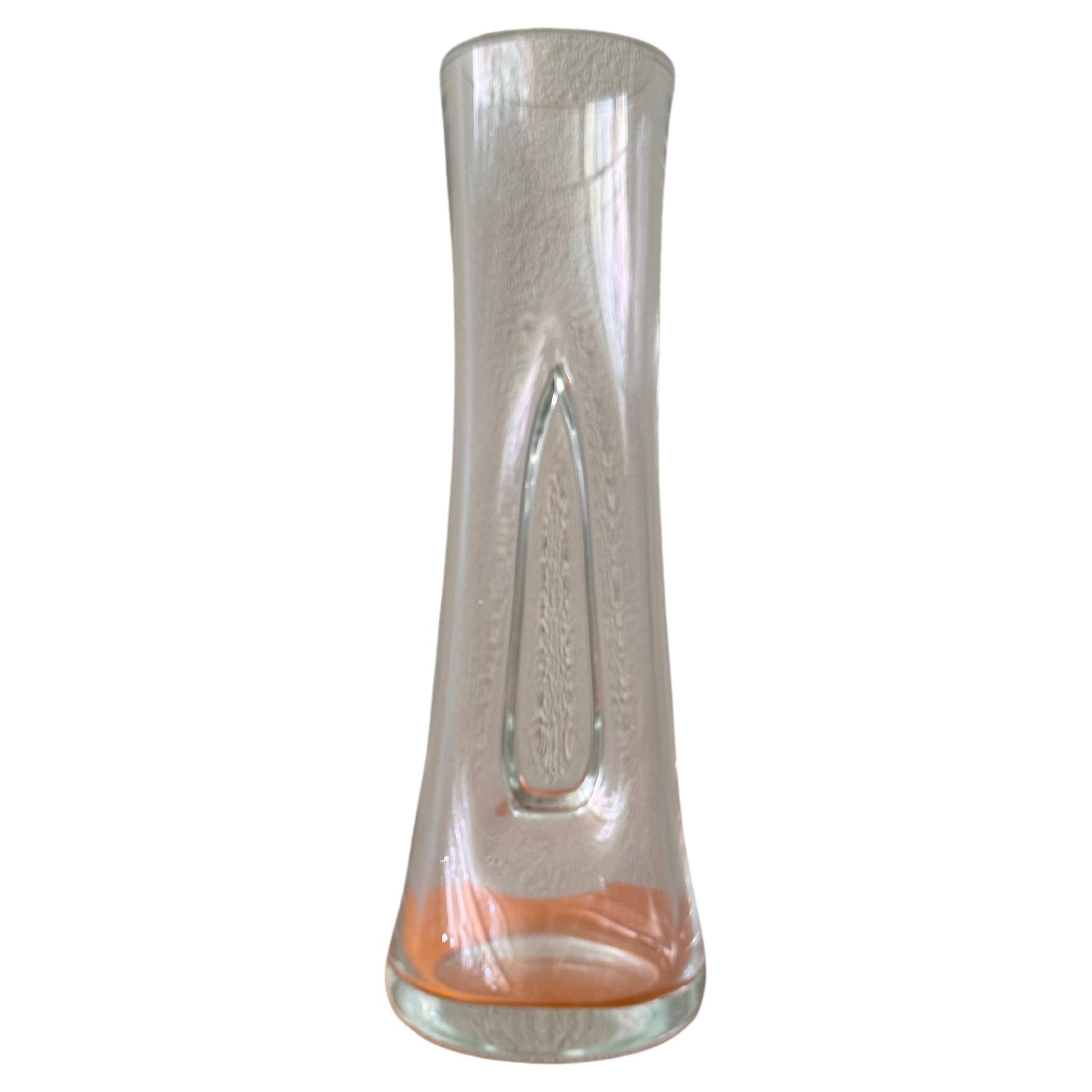 Vaso in vetro soffiato di Toni Zuccheri per Ve Art, anni '60 in vendita
