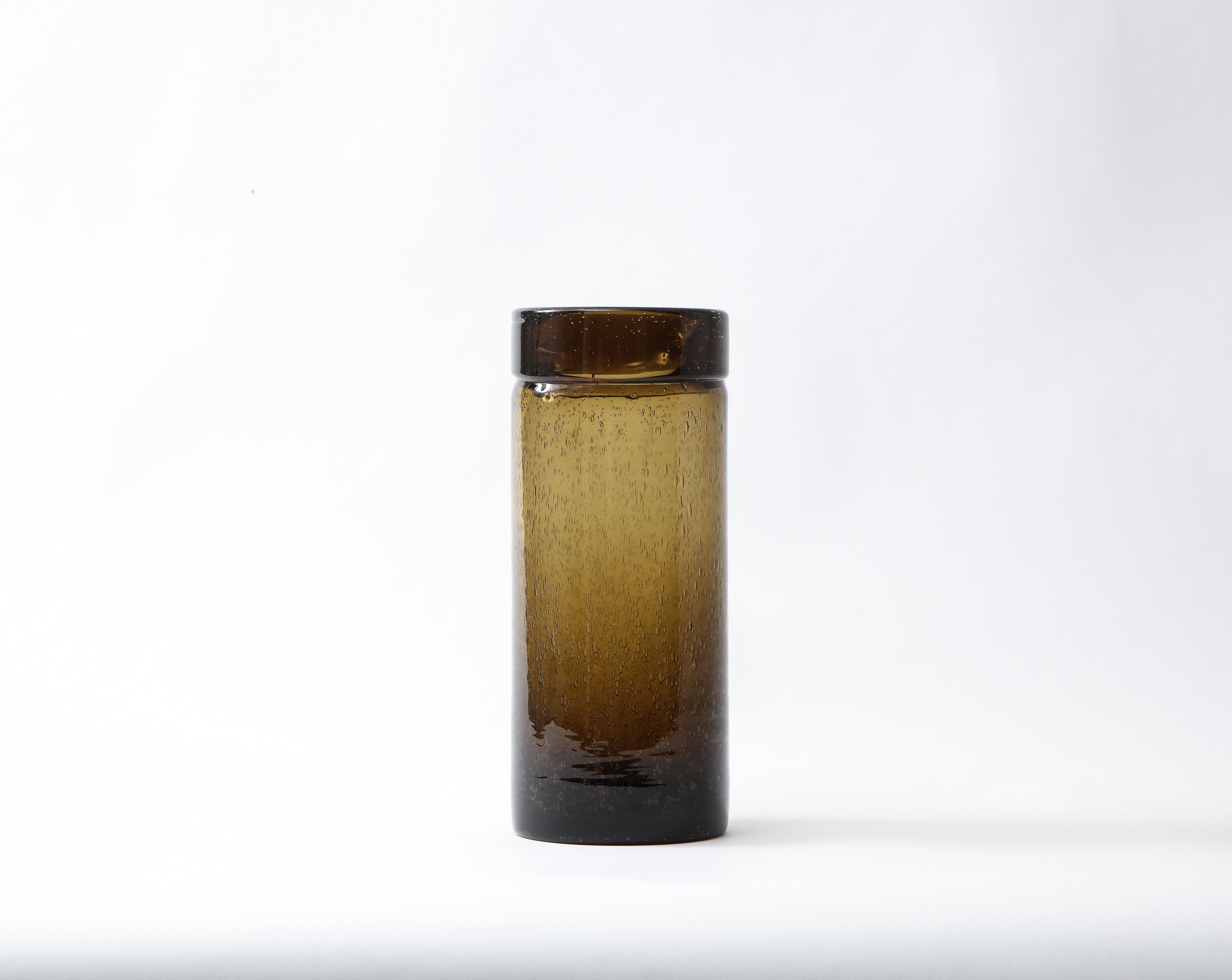 Mid-Century Modern Blown Glass Vase by Verrerie de Bendor For Sale