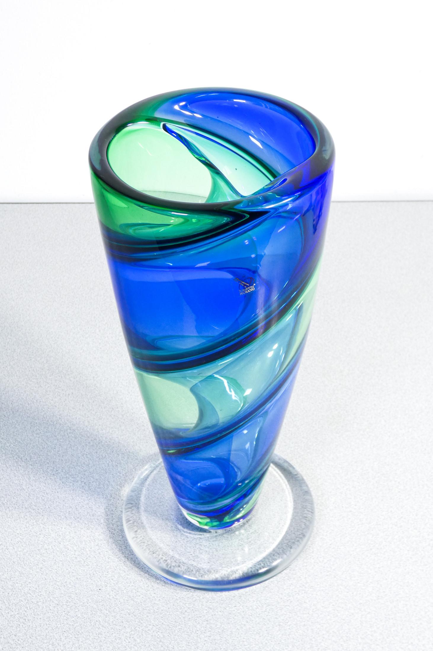 Contemporary Blown Glass Vase, Fornace Mian, 