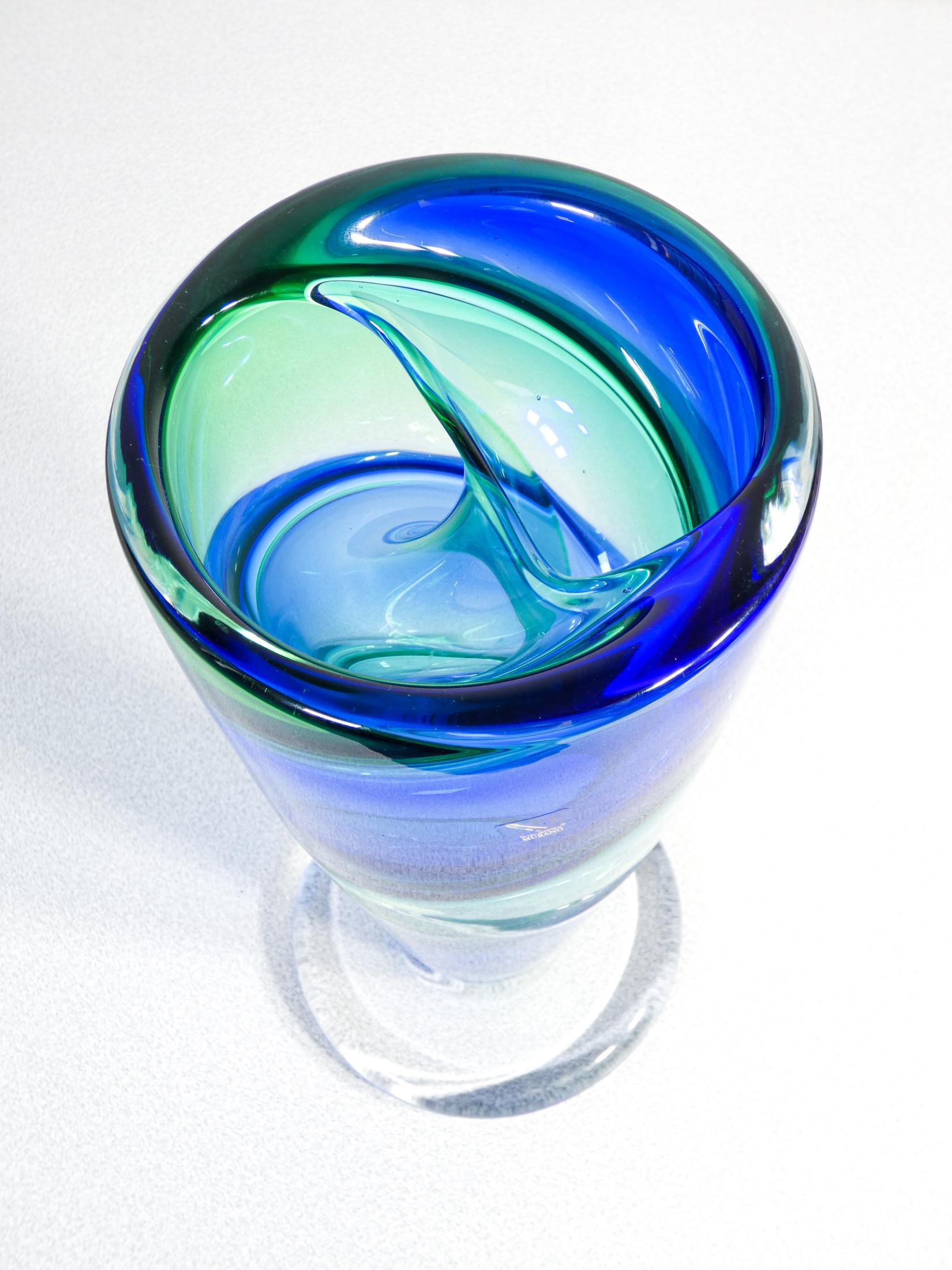 Art Glass Blown Glass Vase, Fornace Mian, 
