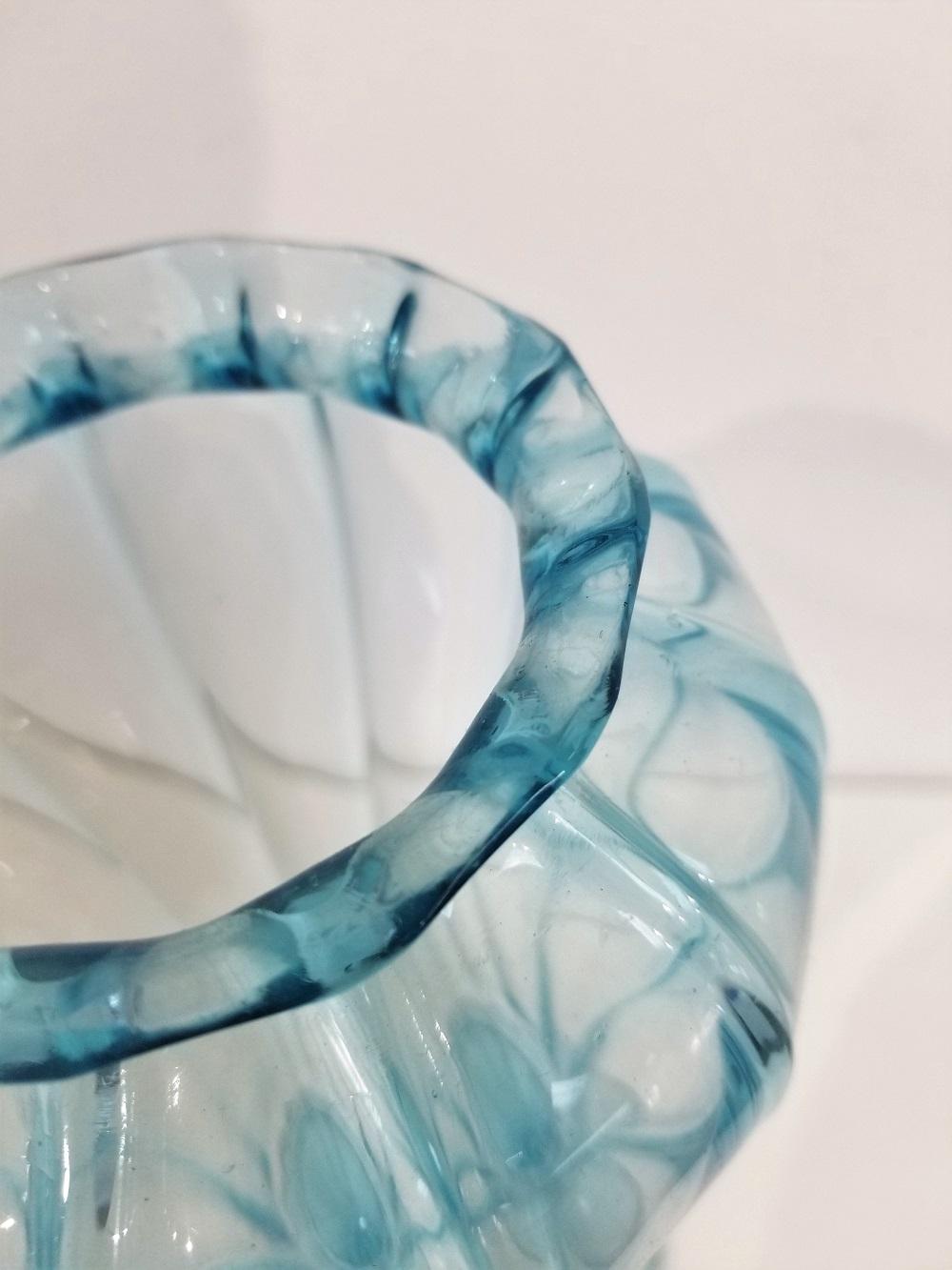 Art Deco Blown Glass Vase in the Manner of Napoleone Martinuzzi, circa 1925