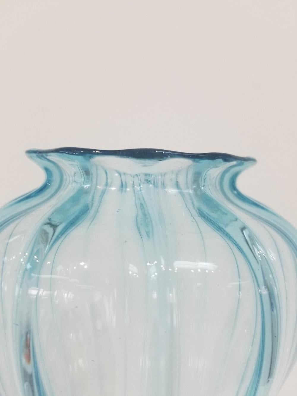 Blown Glass Vase in the Manner of Napoleone Martinuzzi, circa 1925 In Good Condition In Miami, FL