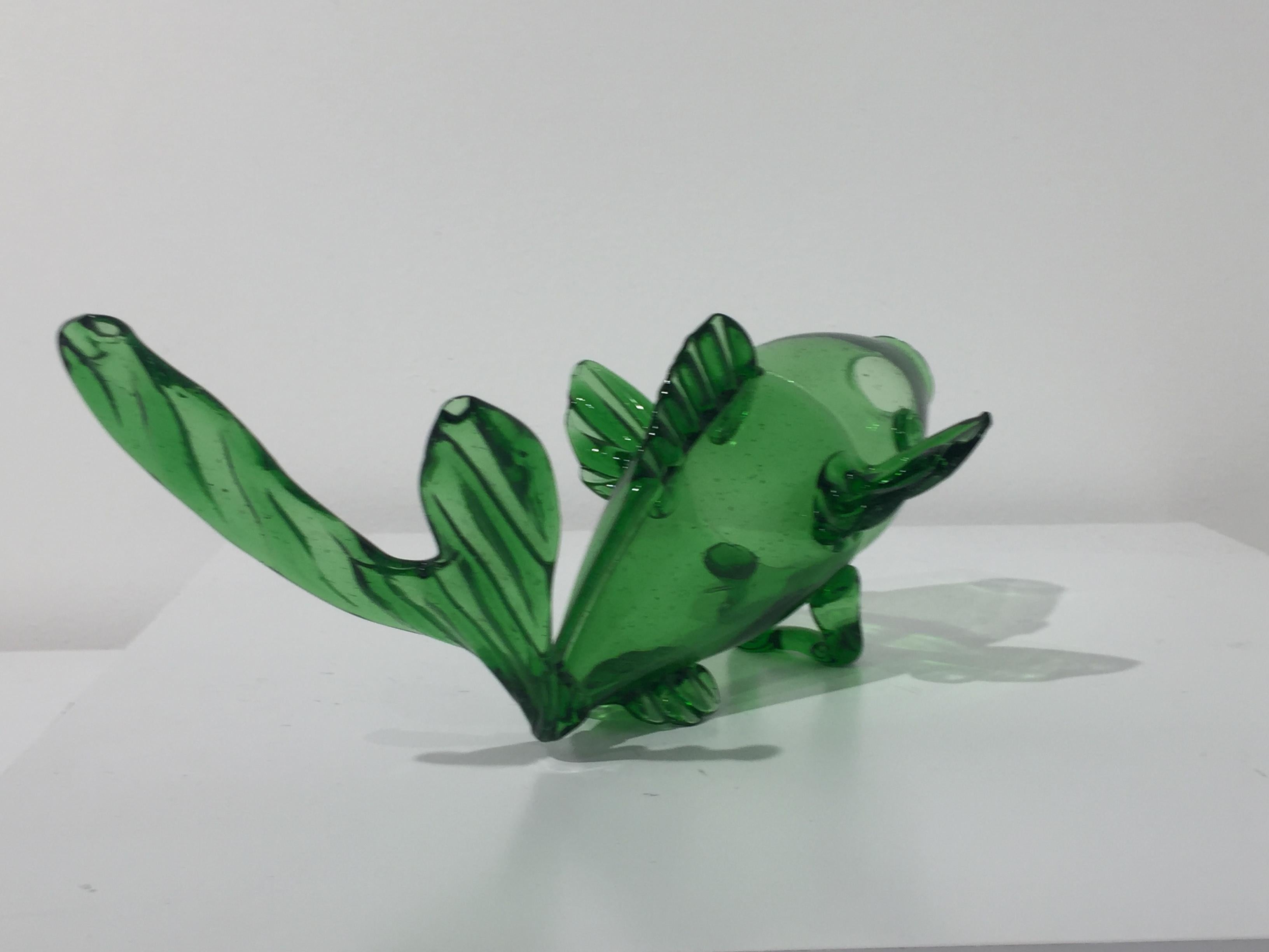 Blown Green Glass Fish at 1stDibs blown glass fish, blown fish, large hand blown glass fish