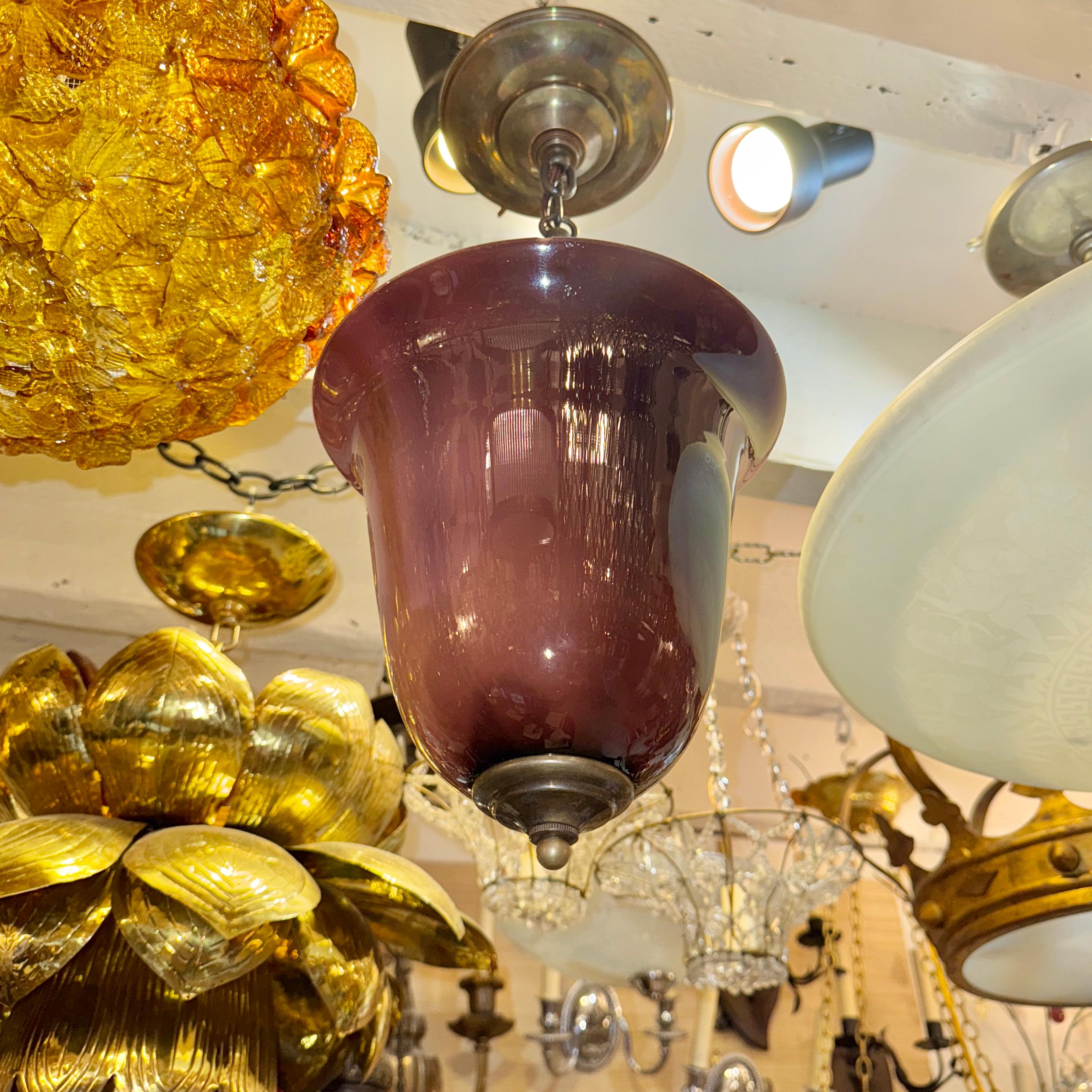 Lámpara de cristal soplado de Murano amatista Vidrio soplado en venta