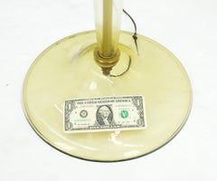 Blown Murano Glass & Brass c1950s Base Mid Century Modern Floor Lamp MINT