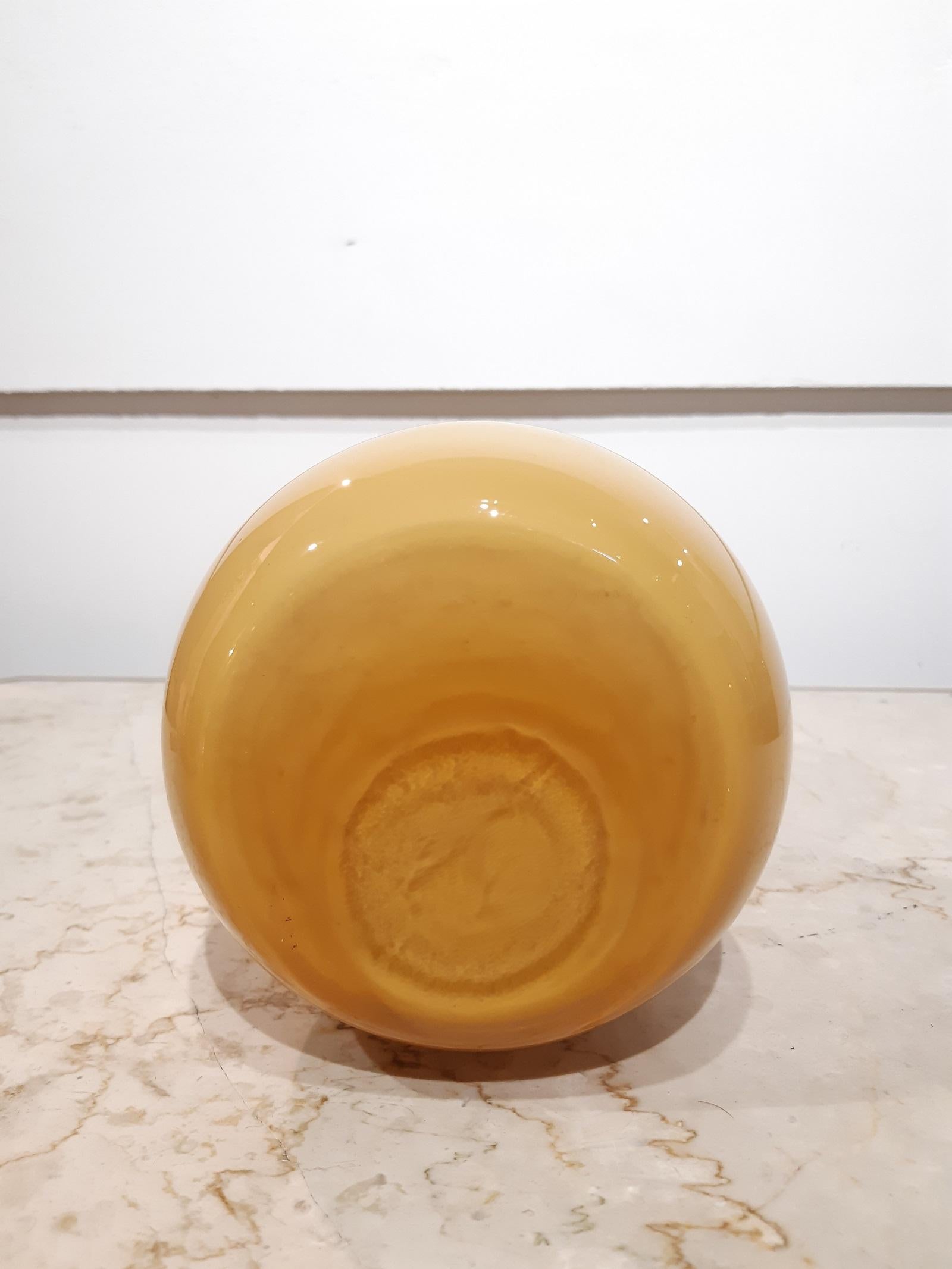 Late 20th Century Blown Murano Glass Vase, 1970s, Italy For Sale