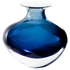 Blown Murano glass vase by Flavio Poli