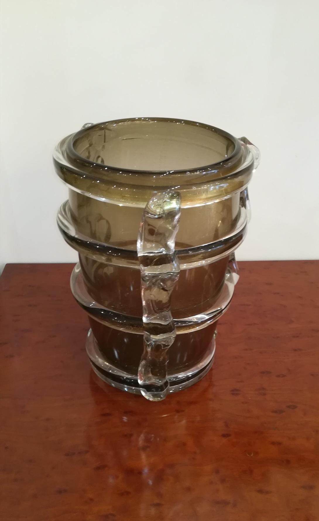 Vase aus mundgeblasenem Muranoglas im Zustand „Hervorragend“ im Angebot in Saint-Ouen, FR
