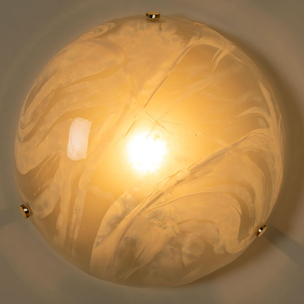 Blown Murano Glass Wall Light or Flush Mount, 1965  For Sale 2