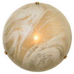 Lampada da parete o da incasso in vetro soffiato di Murano, 1965