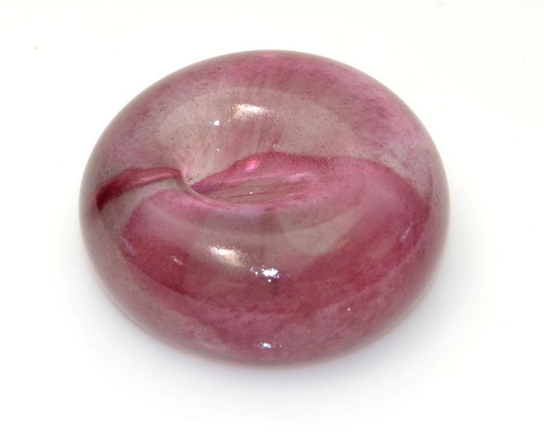 Blown Ultraviolet Murano Art Glass Paperweight, Italy For Sale 1