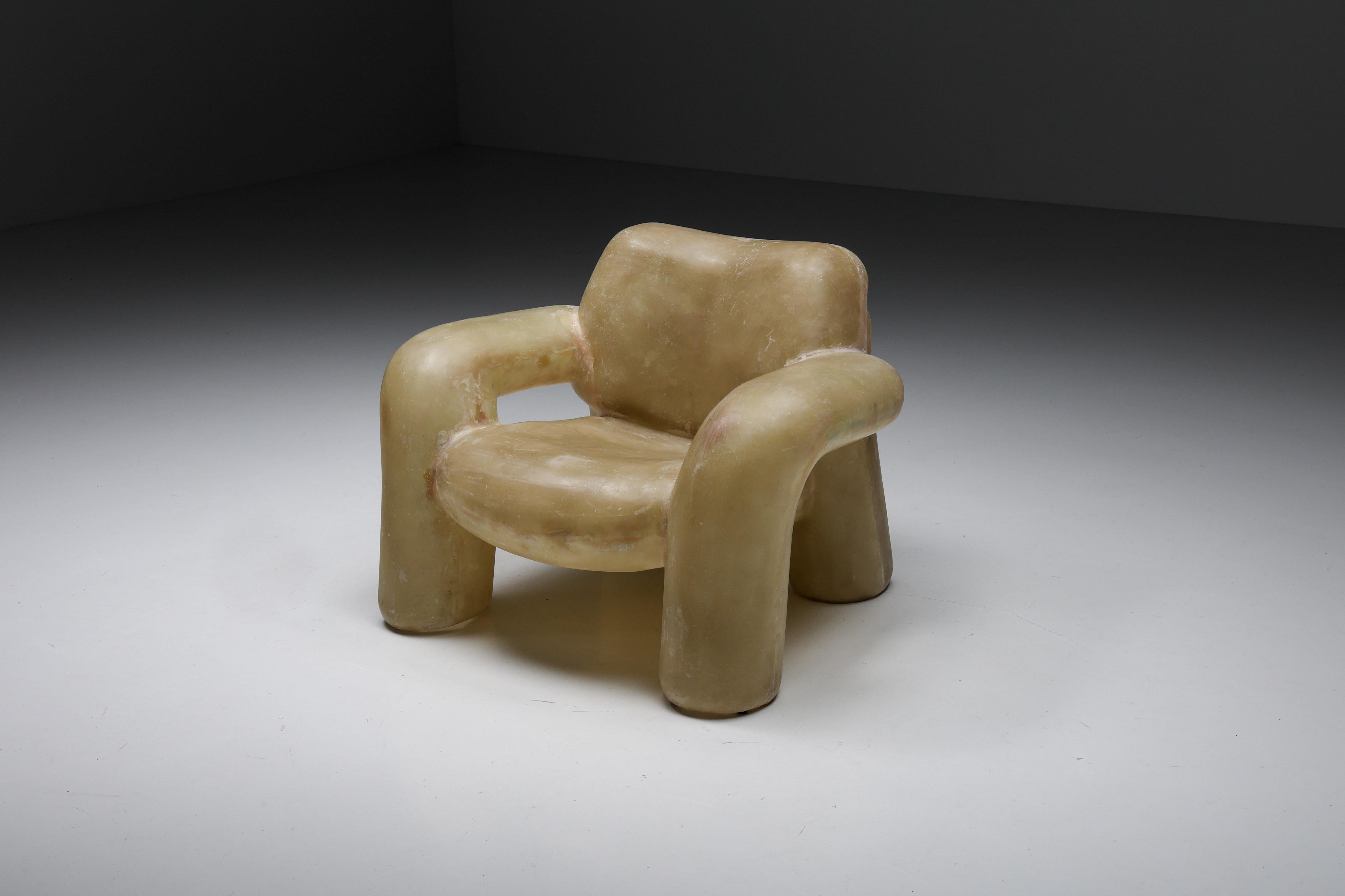 Blown-up chair by Schimmel & Schweikle, made of fiberglass and polyester. This chair is made to order, lead time is approximately two months. Priced per piece.

Schimmel & Schweikle is an ongoing collaboration between Janne Schimmel and Moreno