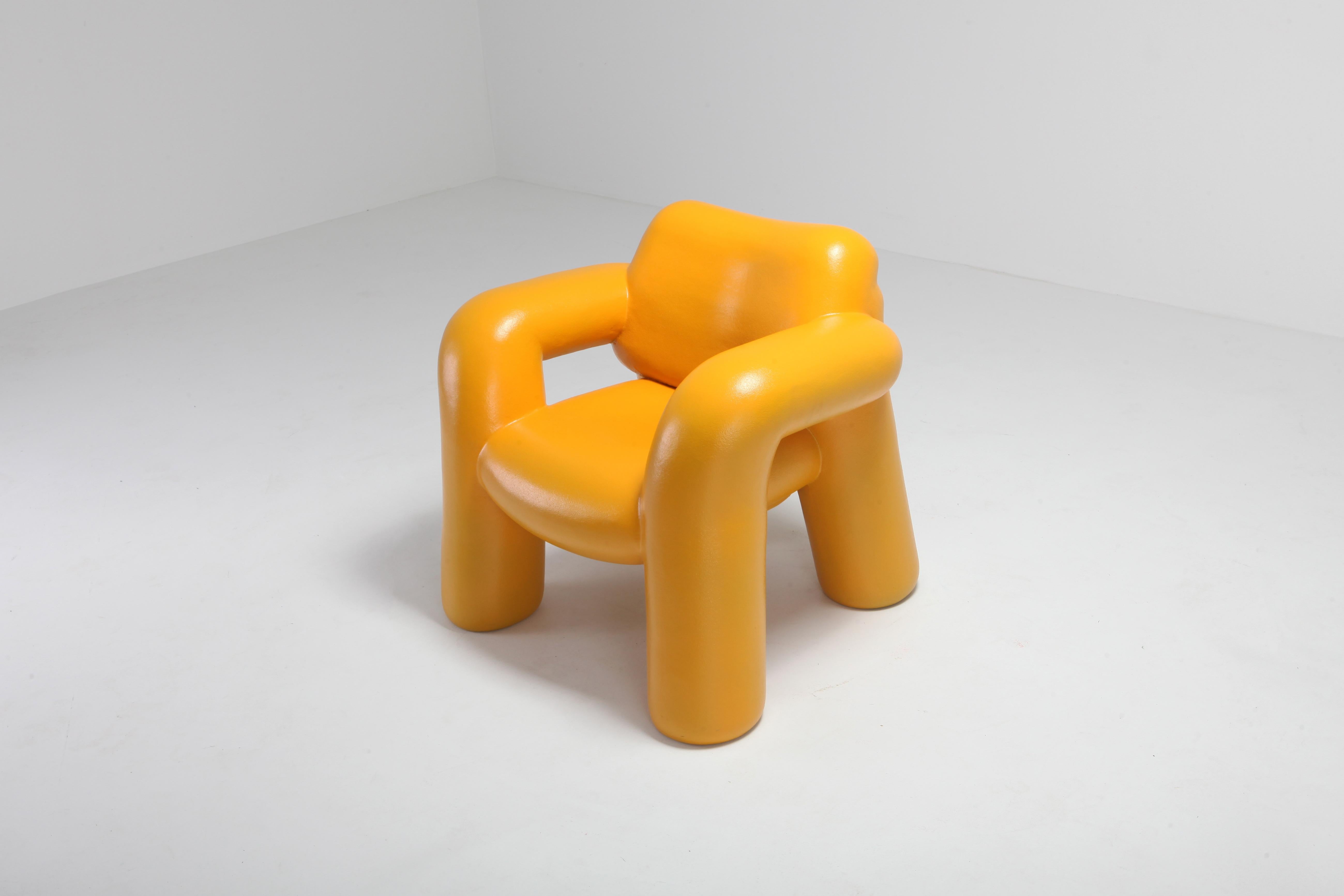 plastic chair blown over