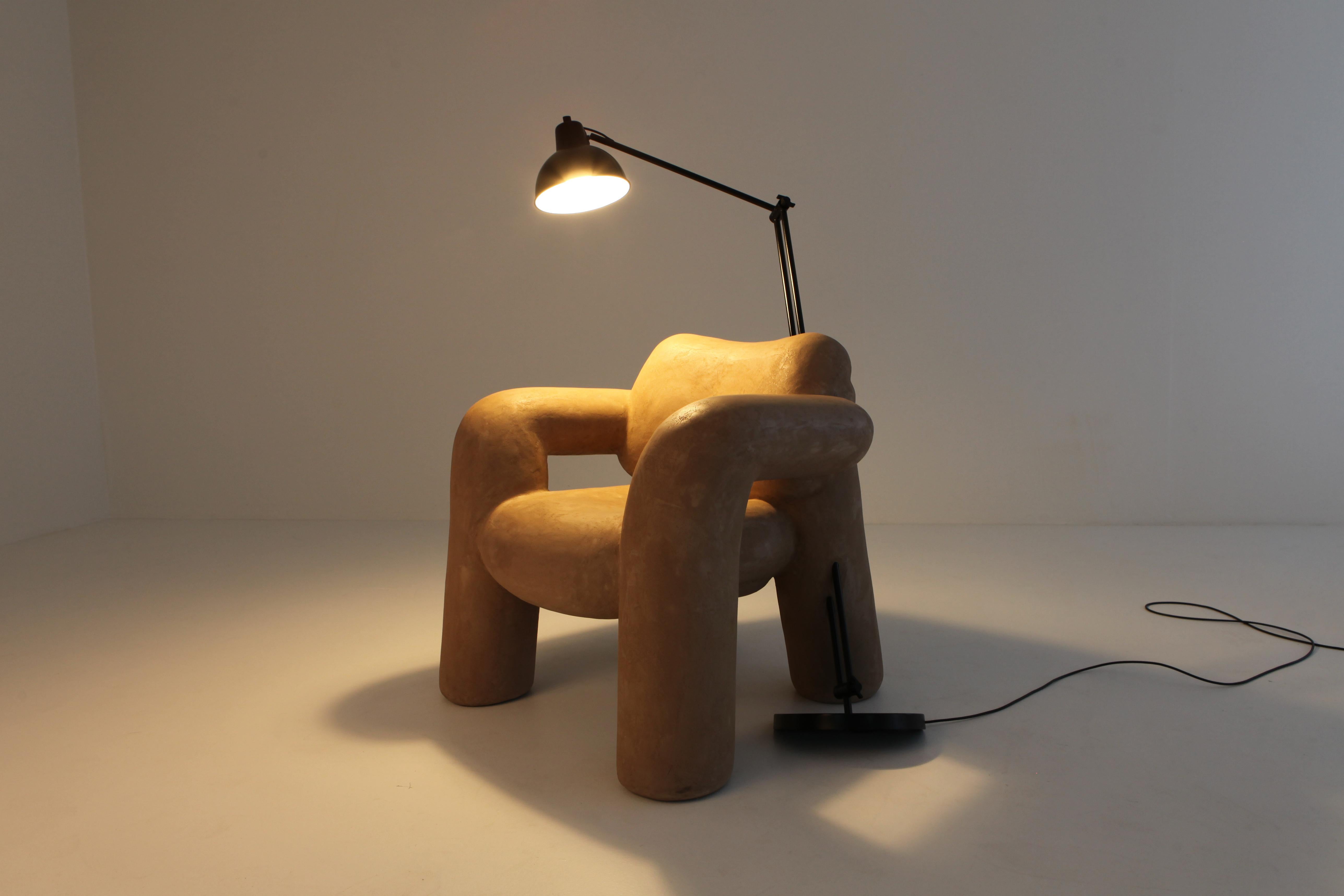 Plastic 'Blown-Up with Lamp' by Schimmel & Schweikle in Vegan Leather Coating