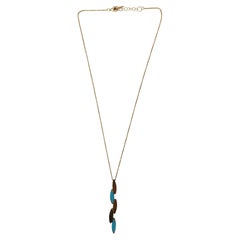 BLOWOUT SALE- NO OFFER, 14k Italian made yellow gold chain-Lapis necklace 20"