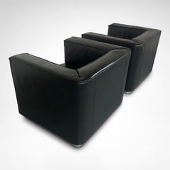 Blox leather armchair by Markus Jehs and Jurgen Laub for Cassina 2002, set of 2