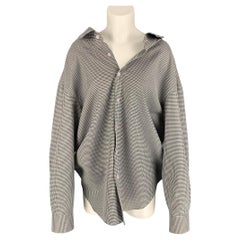 BLSSD Size One Size Black White Checkered Oversized Berlin Convertible Shirt