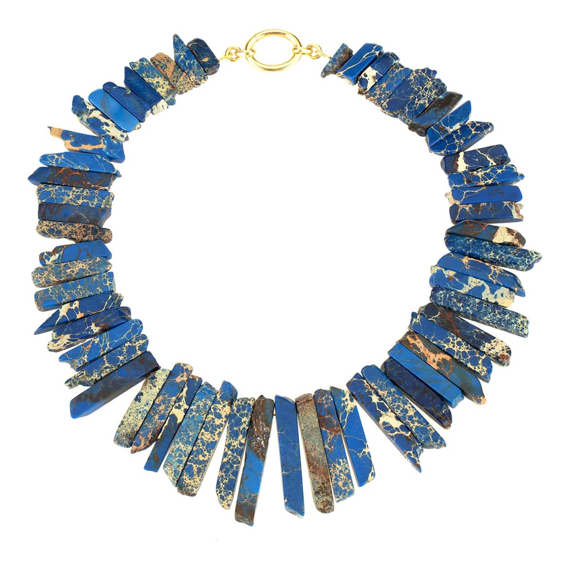 Blu Azzurite Necklace For Sale